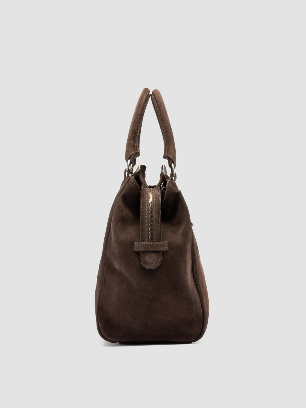 QUENTIN 009 - Taupe Suede Bag - Image 5