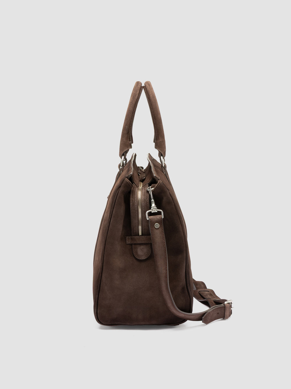 QUENTIN 009 - Taupe Suede Bag - Image 7