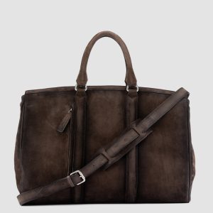 QUENTIN 009 - Brown Suede Bag