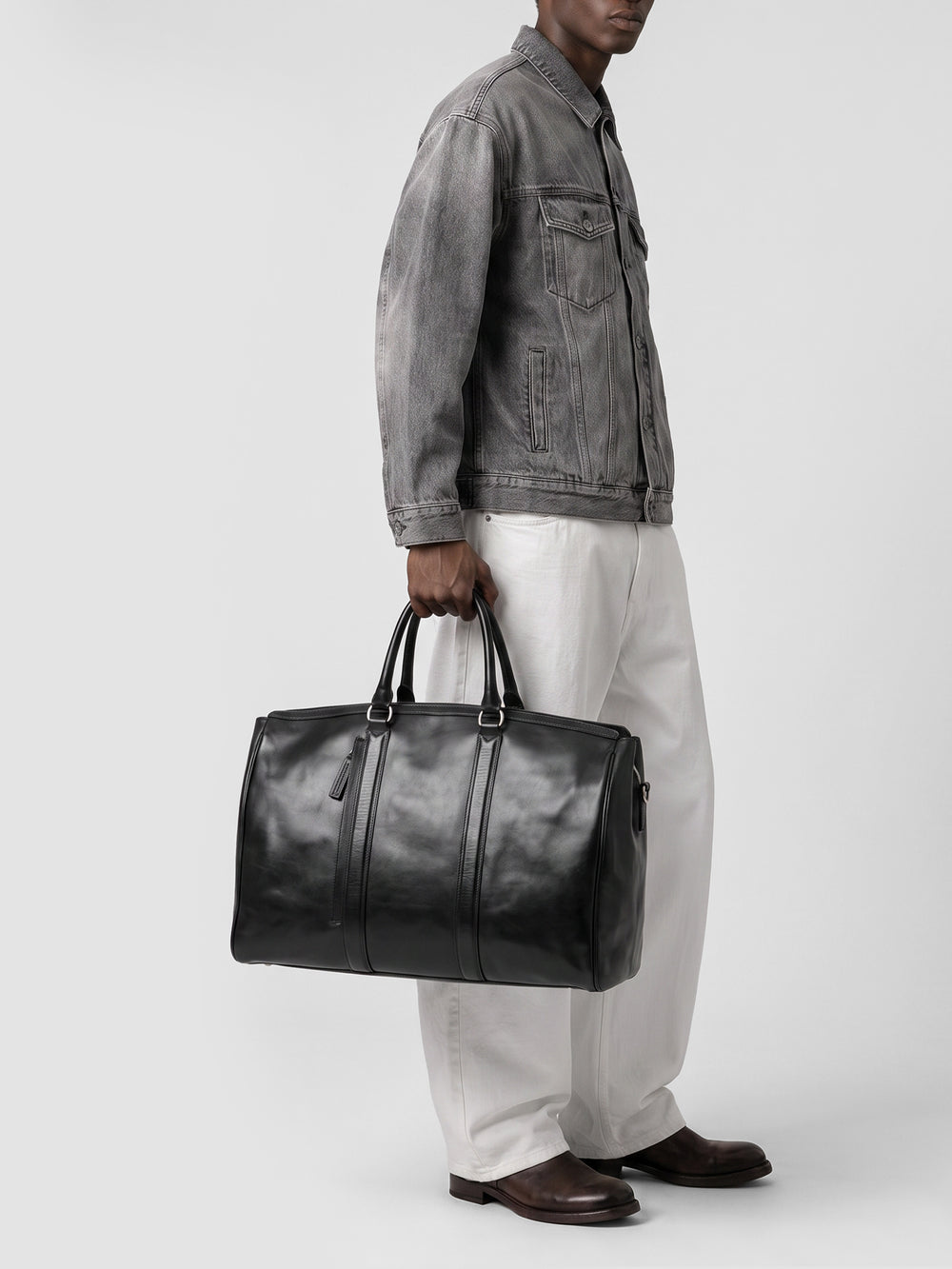 QUENTIN 009 - Black Leather Bag - Image 2