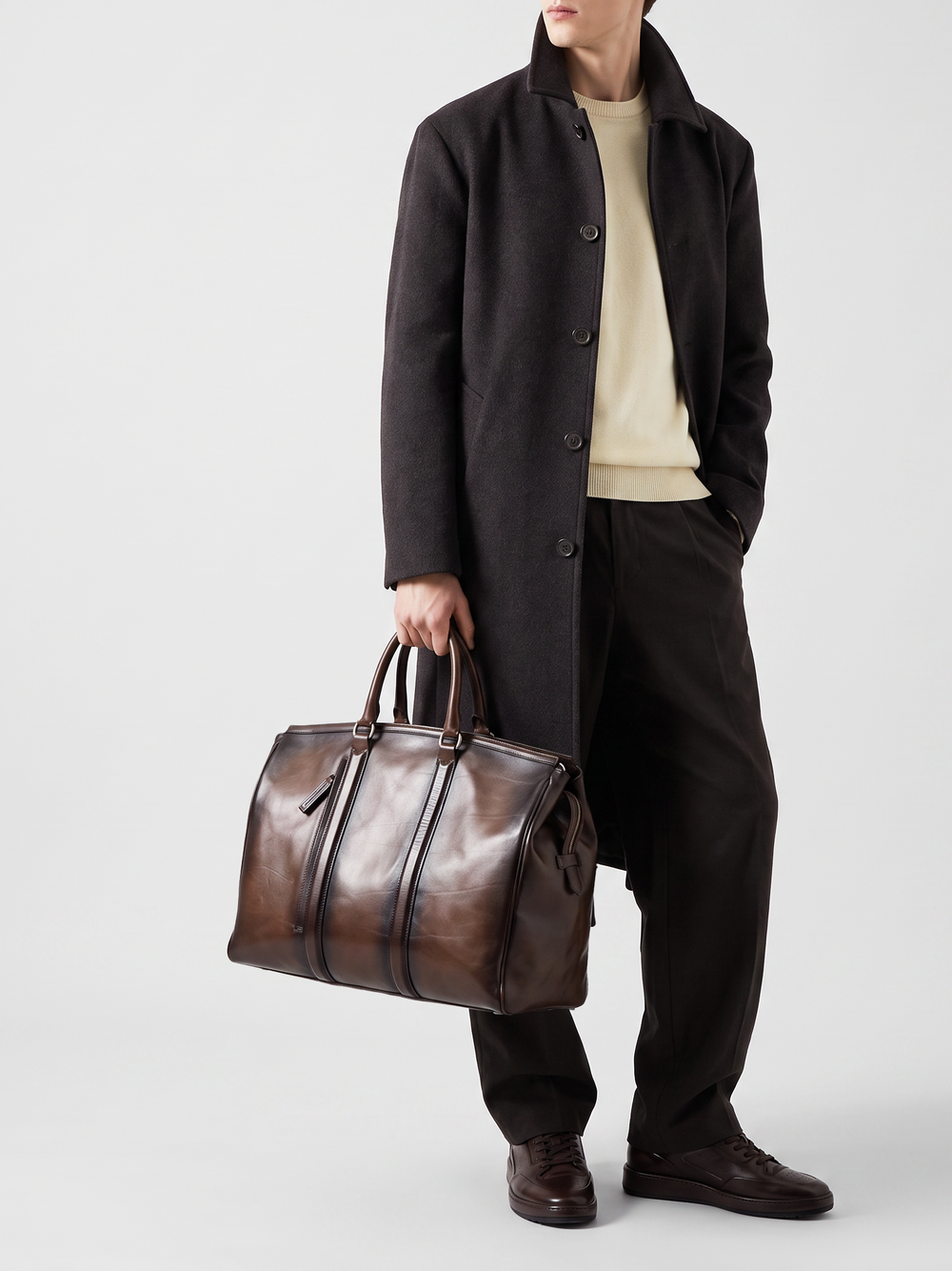 QUENTIN 009 - Brown Leather Bag - Image 2