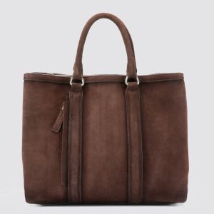 QUENTIN 021 - Brown Suede Briefcase