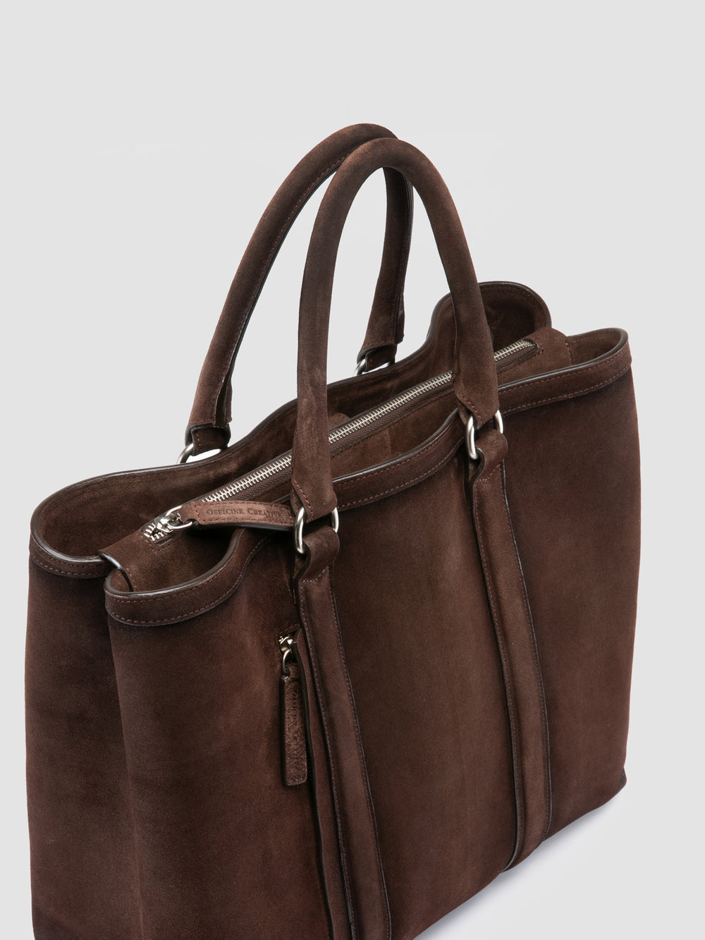 QUENTIN 021 - Brown Suede Briefcase - Image 3