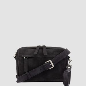 QUENTIN 025 - Black Suede Pounch Bags
