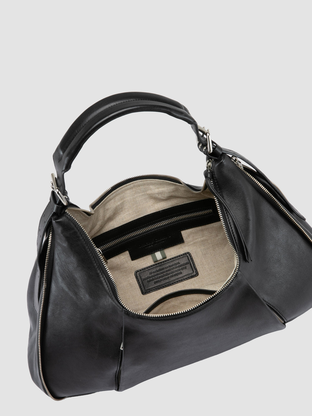 GHINZA 002 - Black Leather Shoulder Bags - Image 7