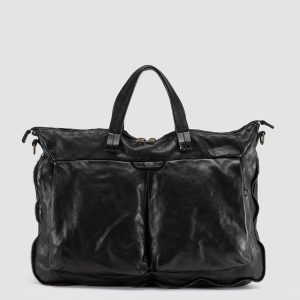 HELMET 046 - Black Leather Briefcase