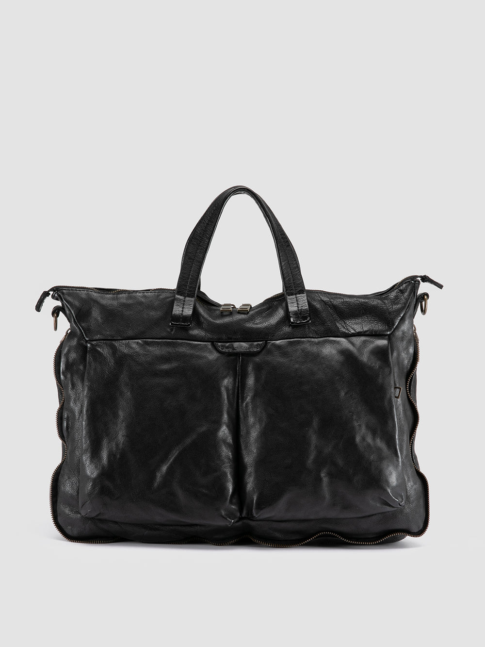 HELMET 046 - Black Leather Briefcase