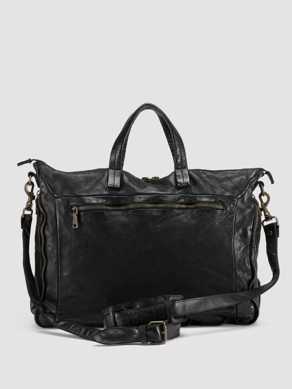 HELMET 046 - Black Leather Briefcase - Image 5