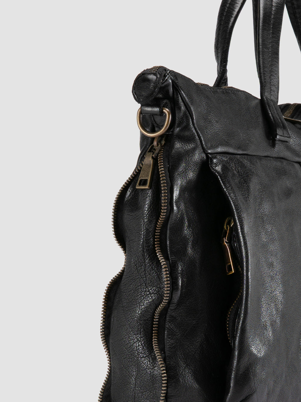 HELMET 046 - Black Leather Briefcase - Image 7