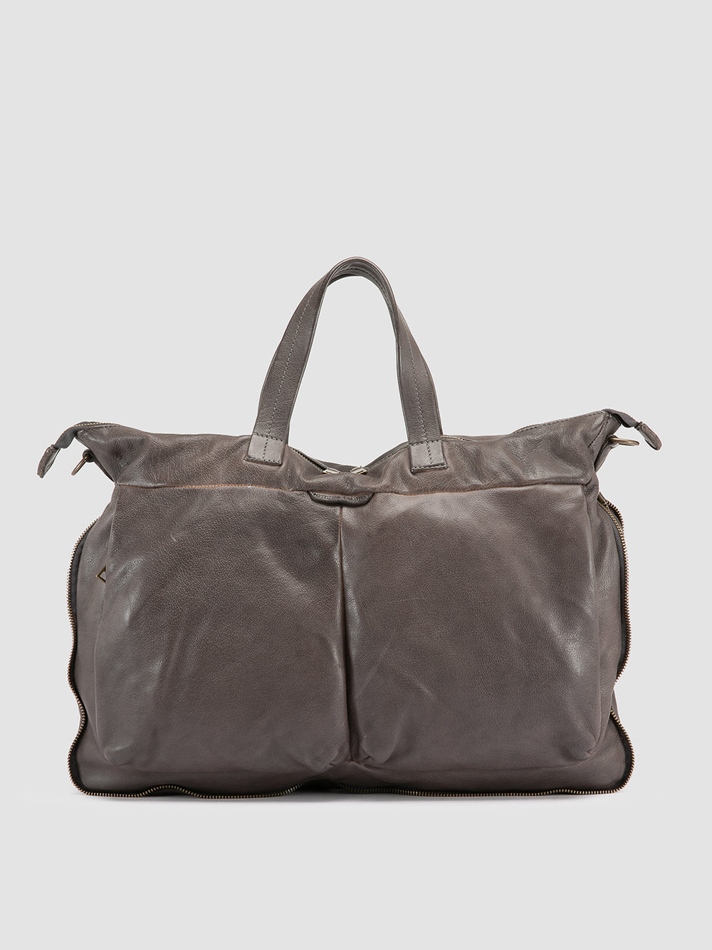 HELMET 046 - Grey Leather Briefcase