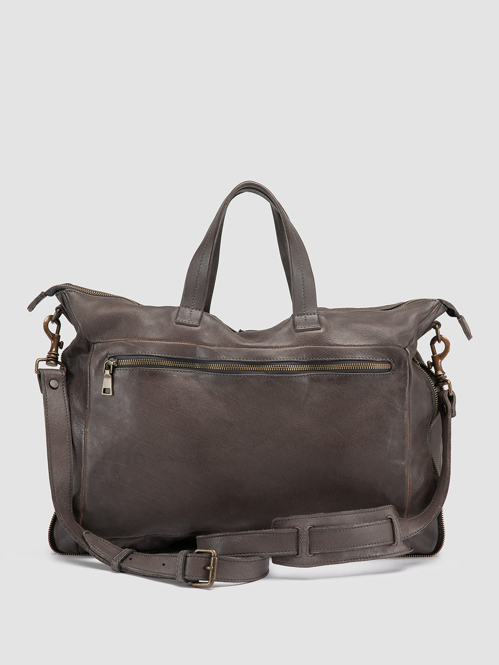 HELMET 046 - Grey Leather Briefcase - Image 5