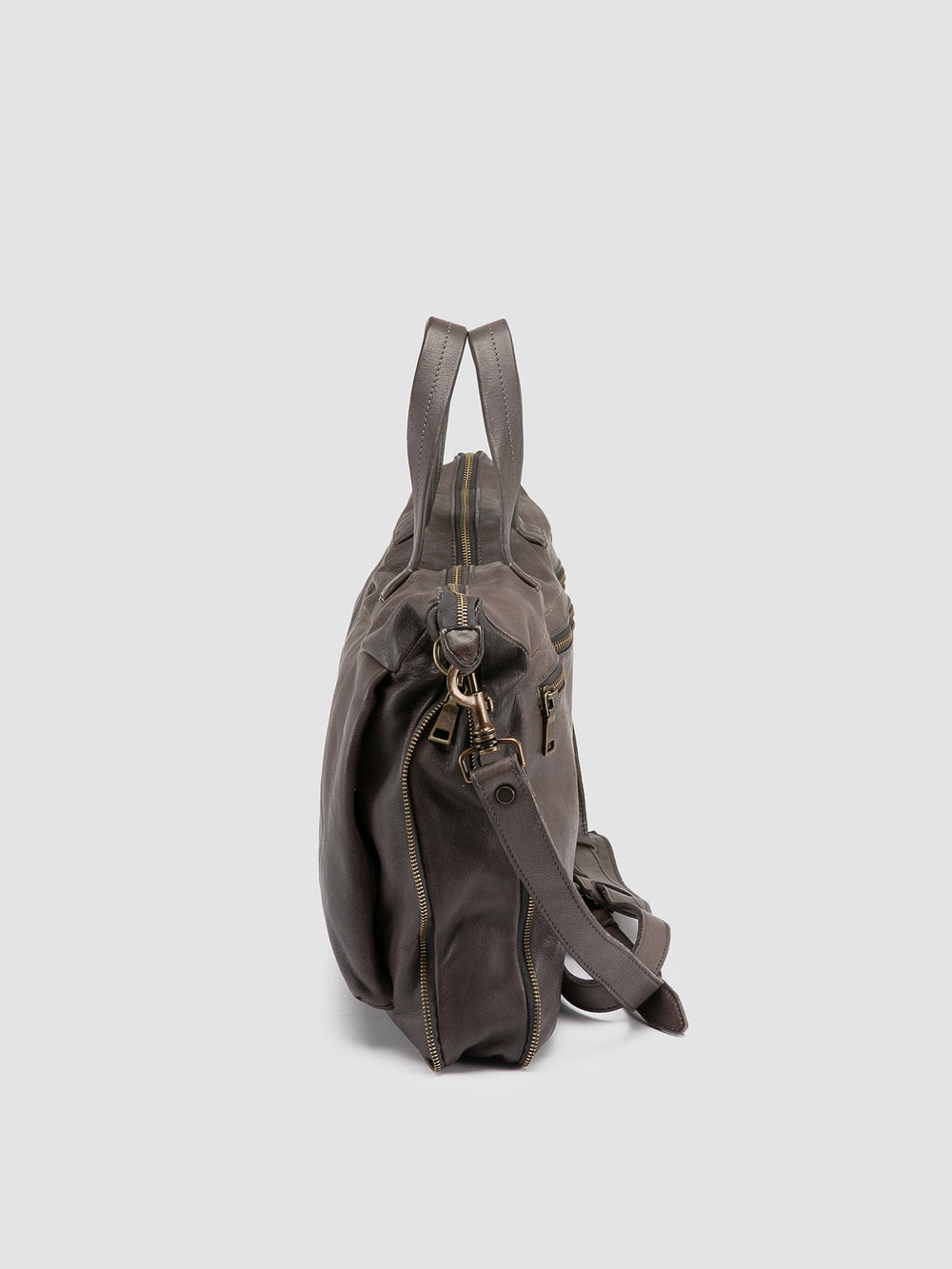 HELMET 046 - Grey Leather Briefcase - Image 6
