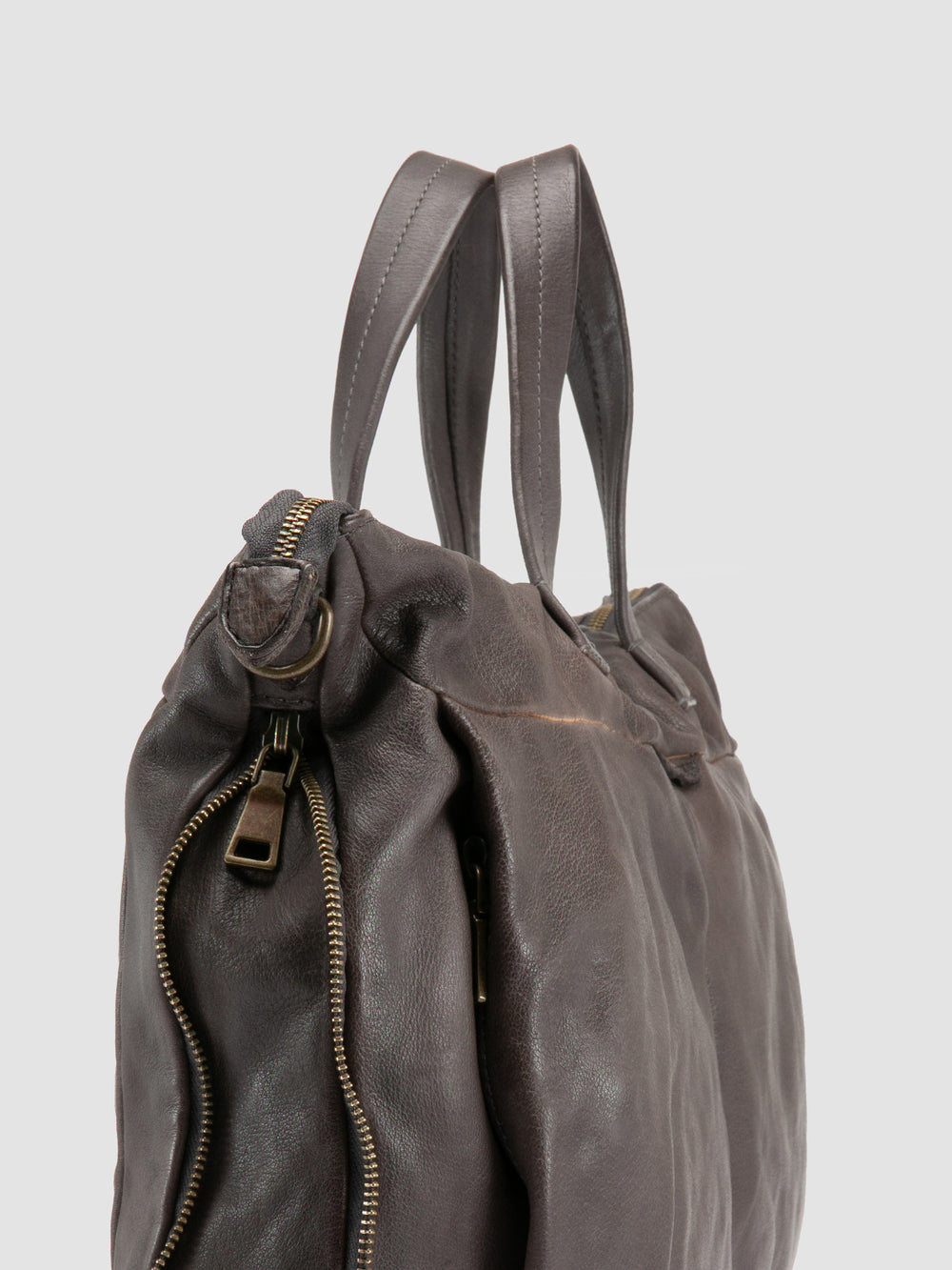 HELMET 046 - Grey Leather Briefcase - Image 7