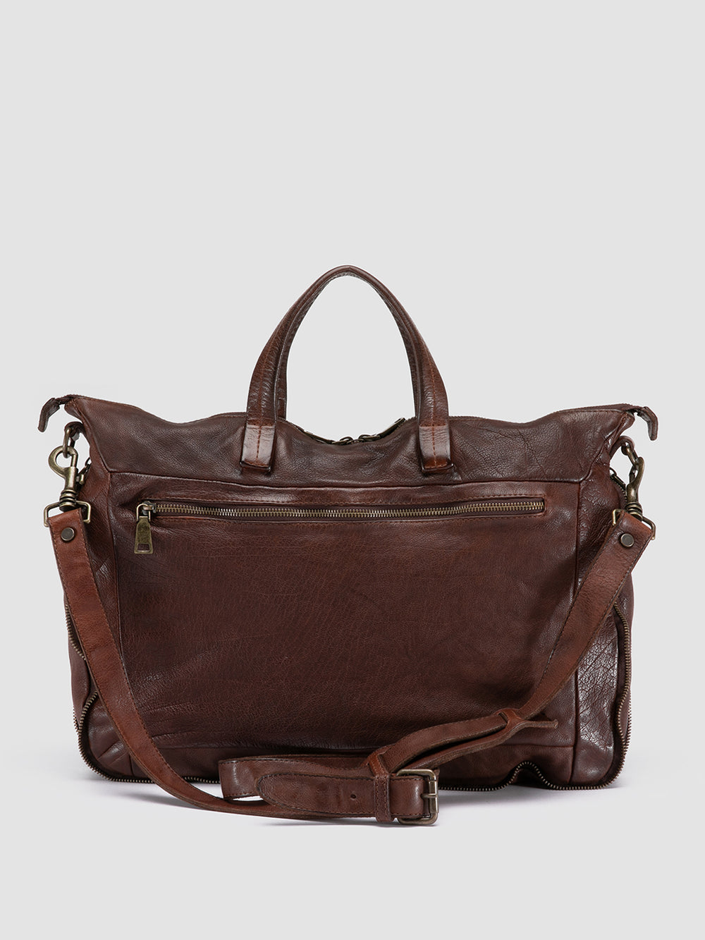 HELMET 046 - Brown Leather Briefcase - Image 5