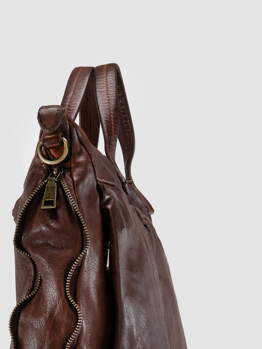 HELMET 046 - Brown Leather Briefcase - Image 7