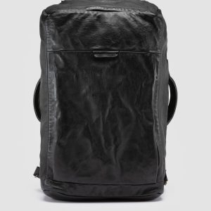 HELMET 052 - Black Leather Backpack
