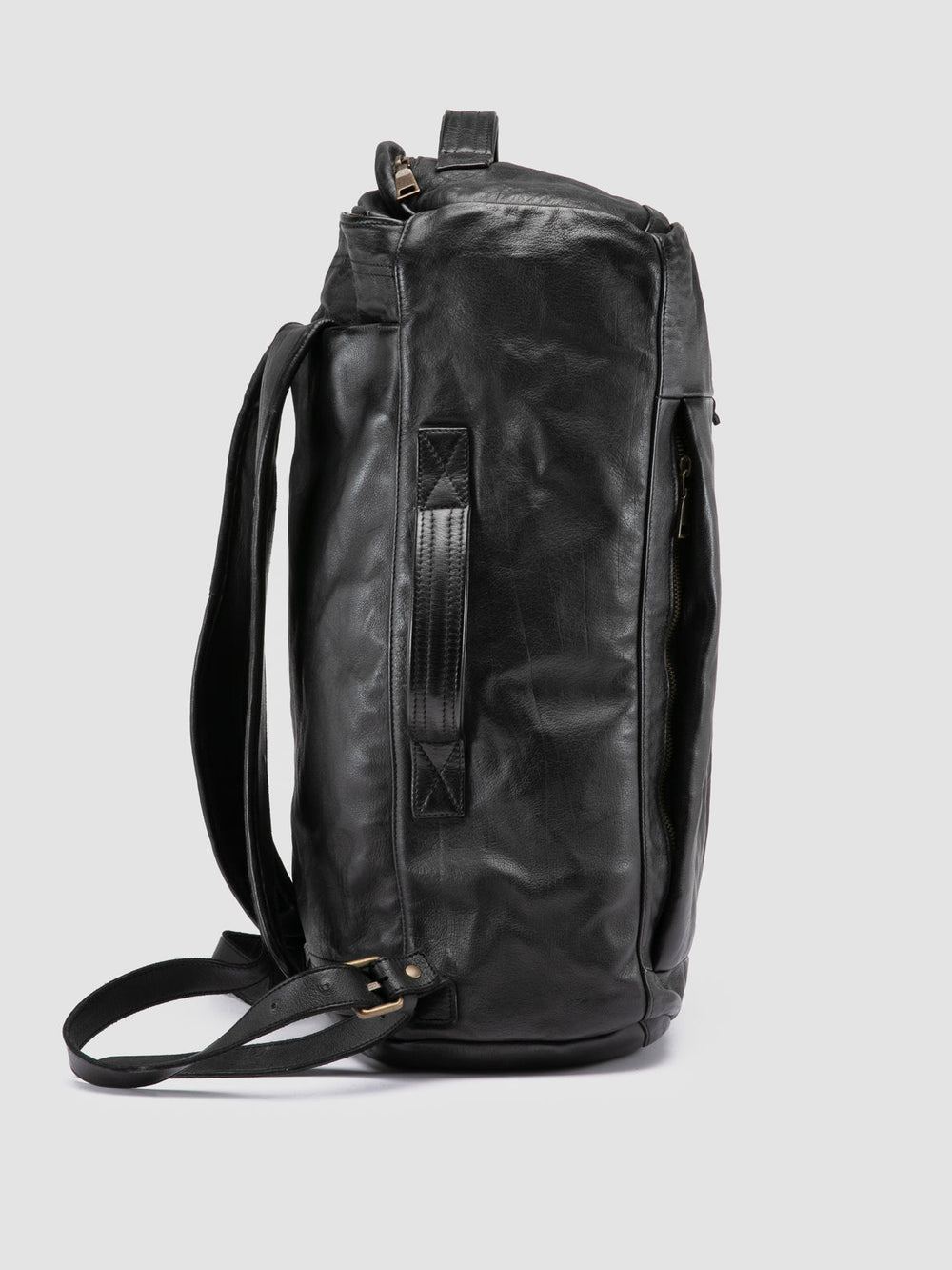 HELMET 052 - Black Leather Backpack - Image 4