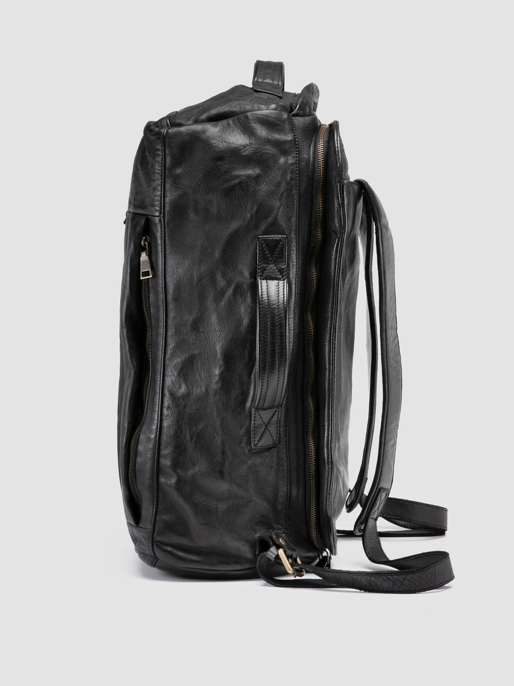 HELMET 052 - Black Leather Backpack - Image 6