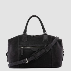 JULES 006 - Black Suede Travel Bag