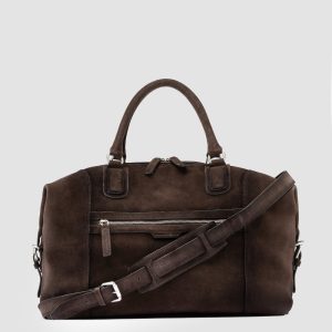 JULES 006 - Brown Suede Travel Bag