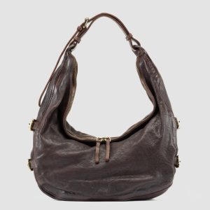 JULIE 015 - Brown Leather Shoulder Bag