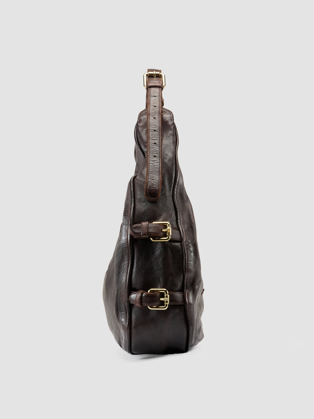 JULIE 015 - Brown Leather Shoulder Bag - Image 3