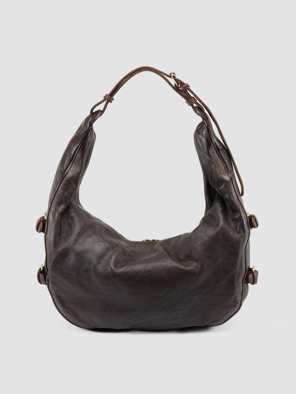 JULIE 015 - Brown Leather Shoulder Bag - Image 4