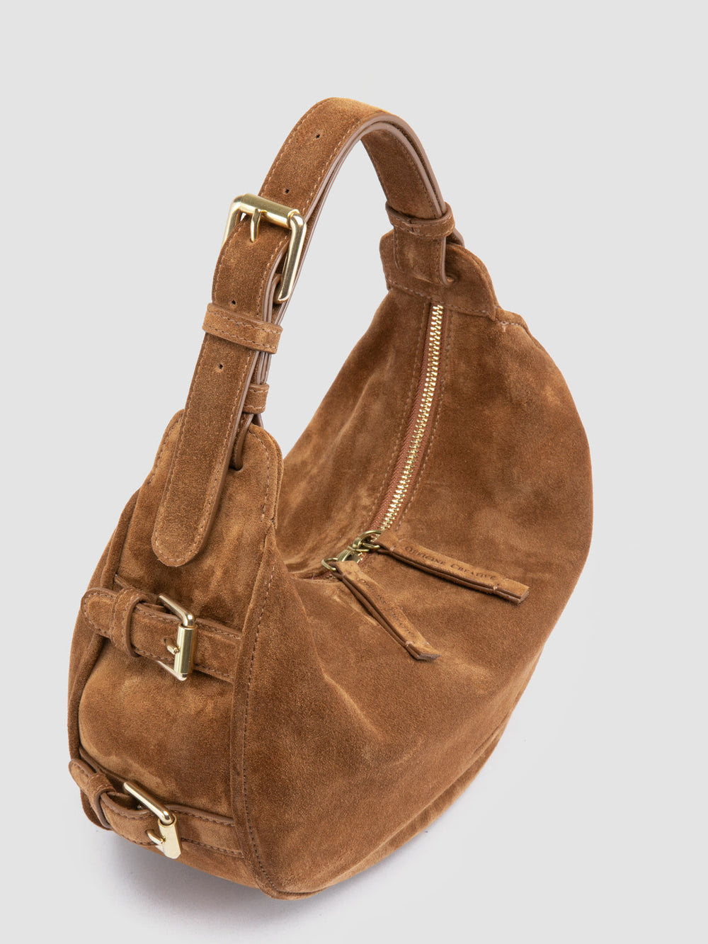JULIE 016 - Brown Suede Shoulder Bag - Image 3