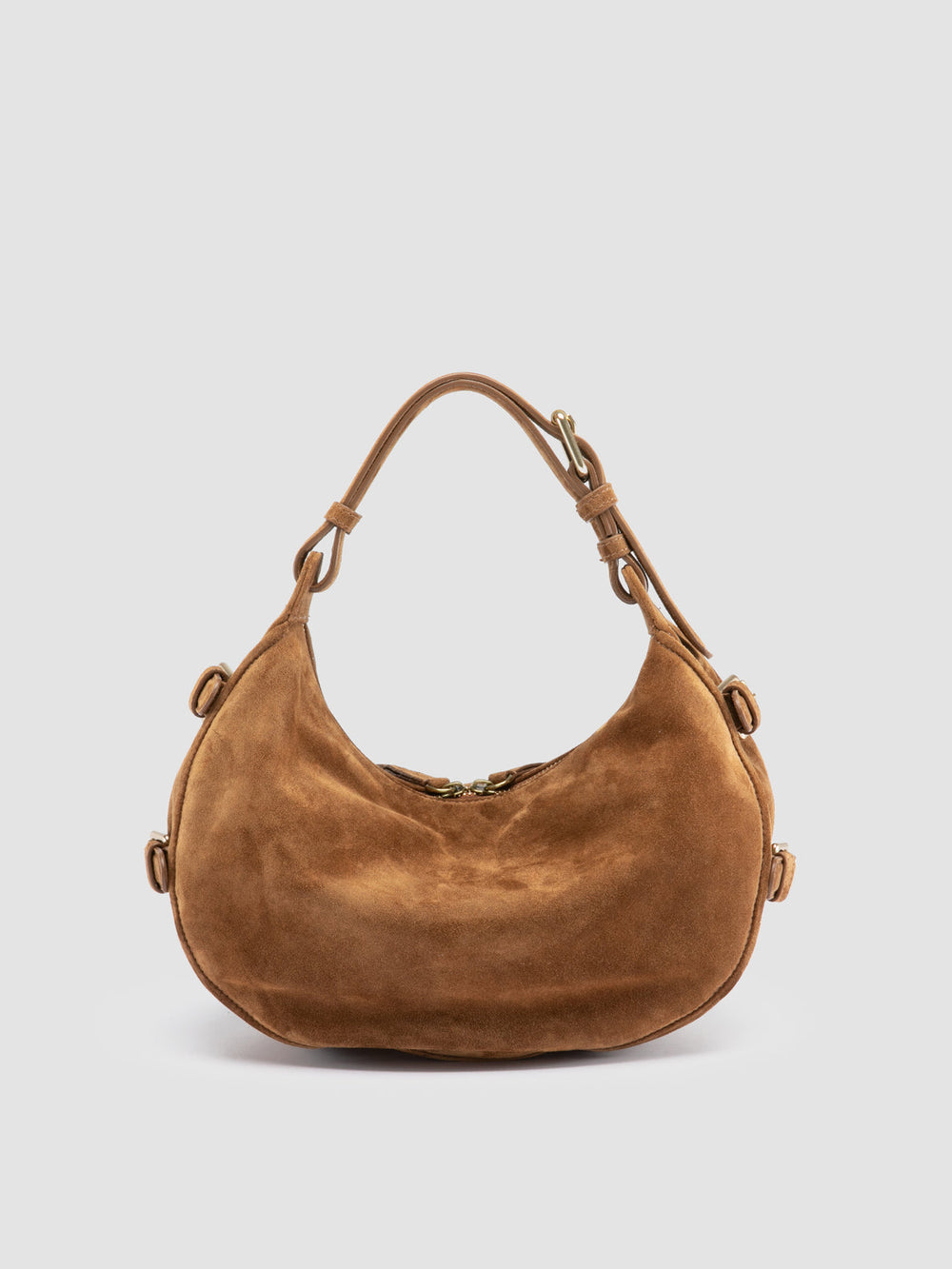 JULIE 016 - Brown Suede Shoulder Bag - Image 5