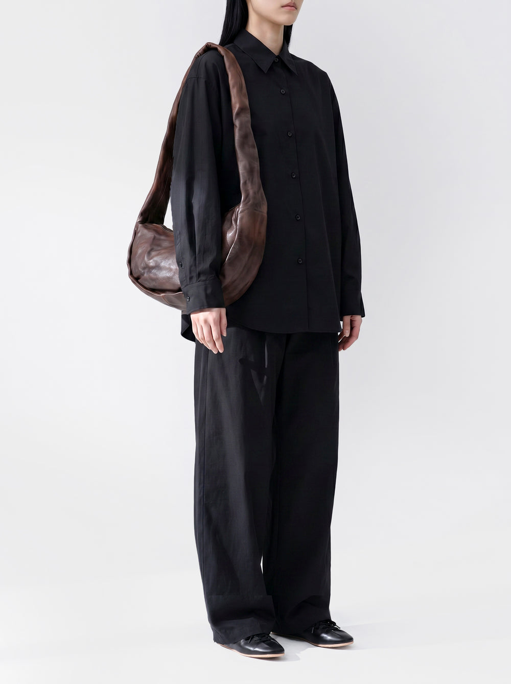 BOLINA 046 - Brown Leather Crossbody Bag - Image 2