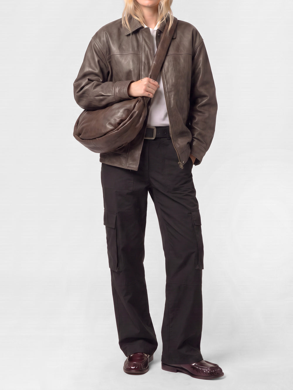 BOLINA 046 - Brown Leather Crossbody Bag - Image 2