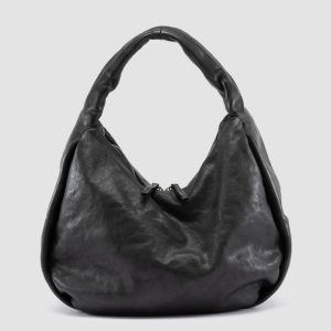 BOLINA 048 - Black Leather Shoulder Bag