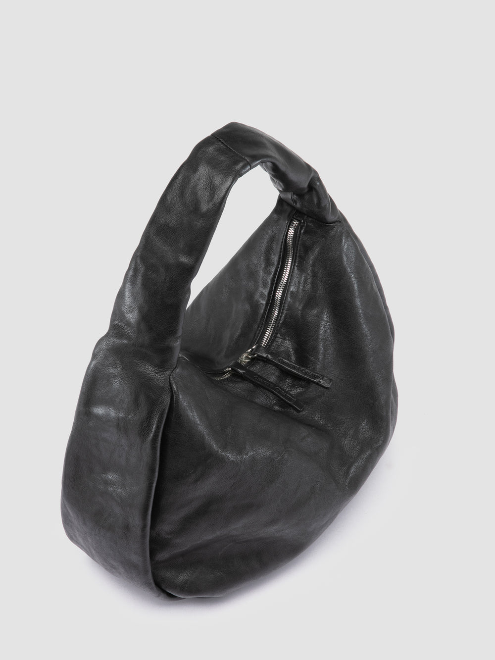 BOLINA 048 - Black Leather Shoulder Bag - Image 2