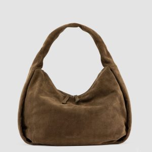 BOLINA 048 - Brown Suede Shoulder Bag