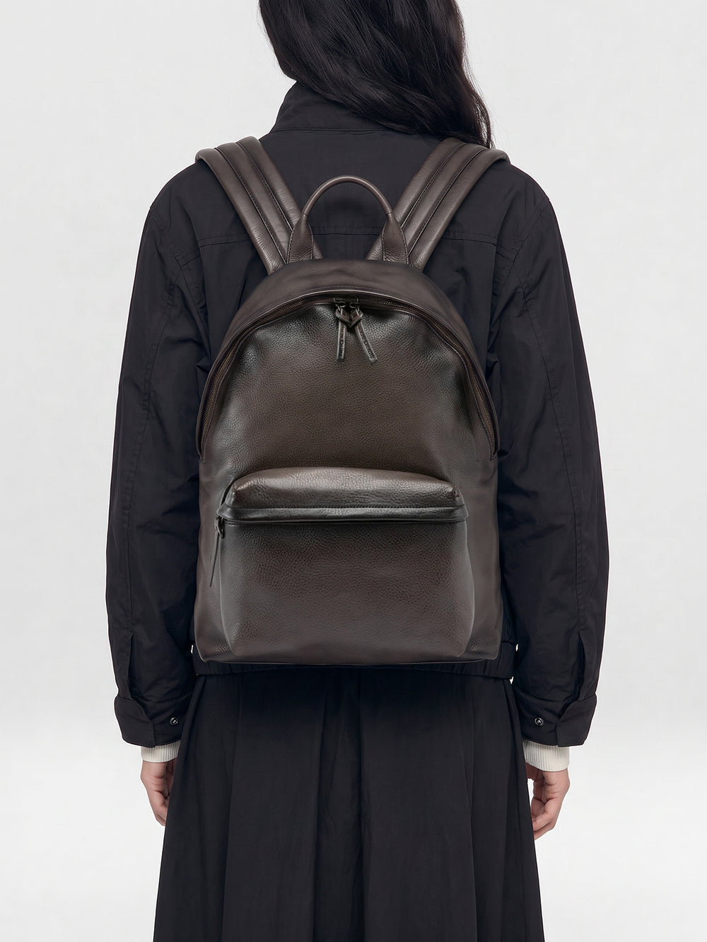 OC PACK 001 - Brown Leather Backpack - Image 2