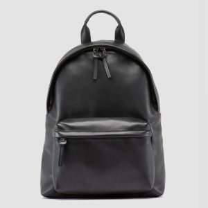 OC PACK 001 - Black Leather Backpack