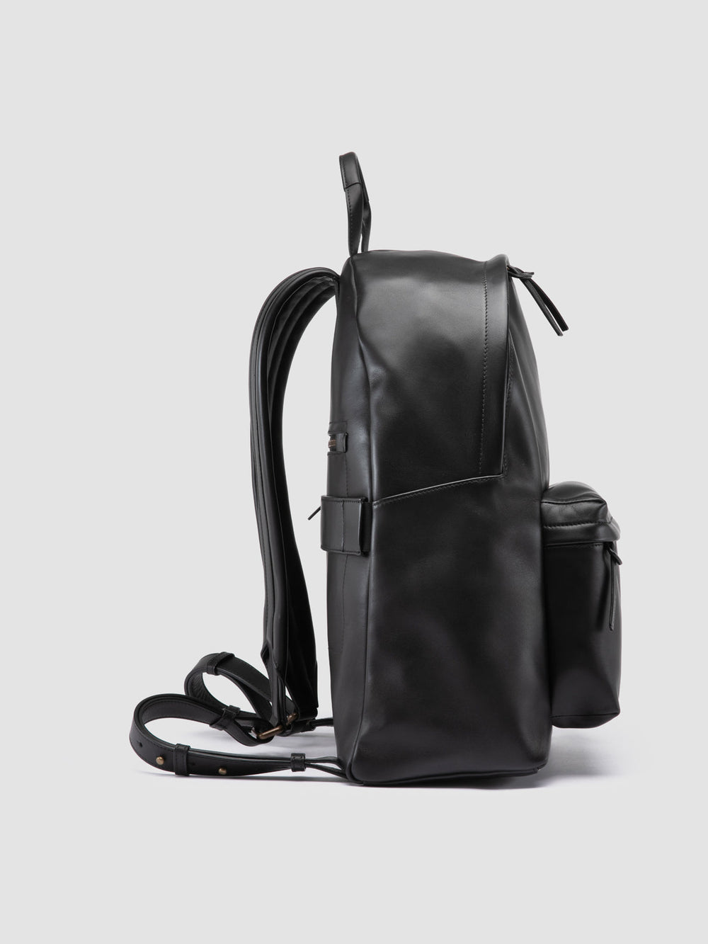 OC PACK 001 - Black Leather Backpack - Image 3