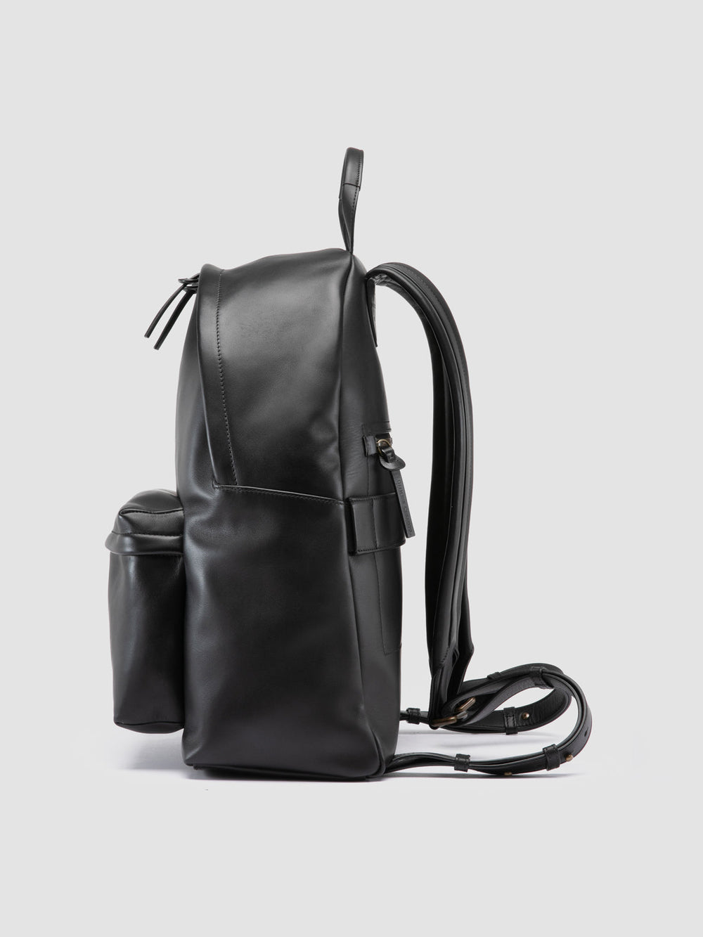 OC PACK 001 - Black Leather Backpack - Image 5