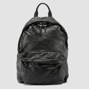 OC PACK 004 - Black Leather Backpack