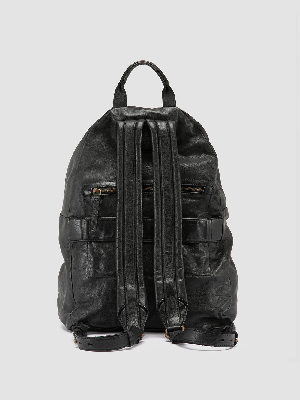 OC PACK 004 - Black Leather Backpack - Image 6