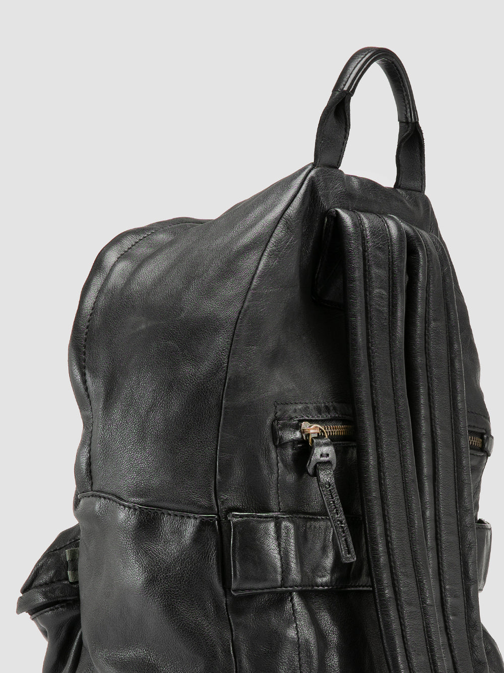 OC PACK 004 - Black Leather Backpack - Image 8