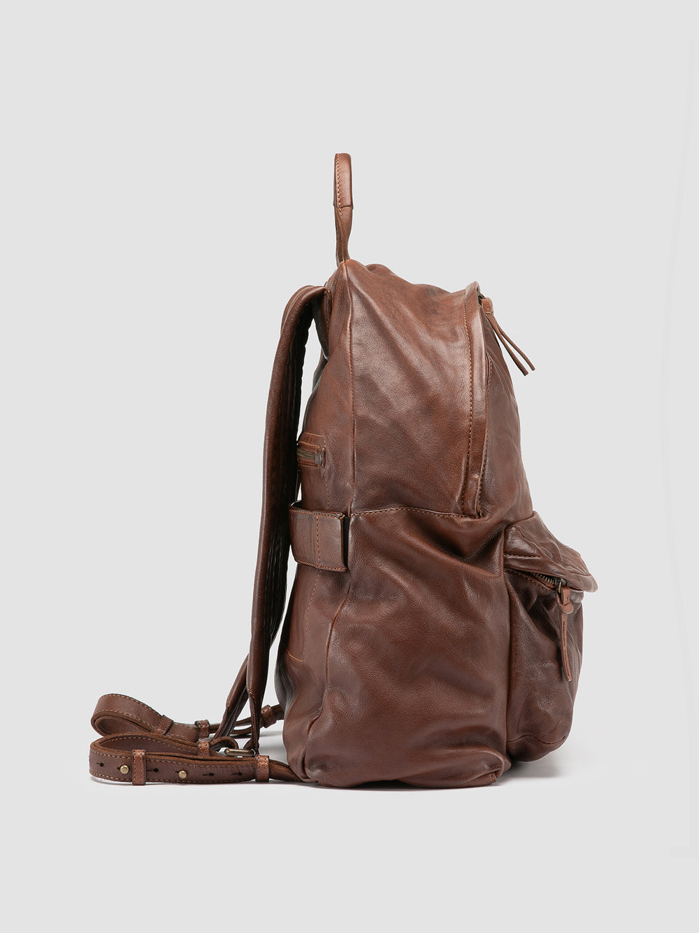 OC PACK 004 - Brown Leather Backpack - Image 4