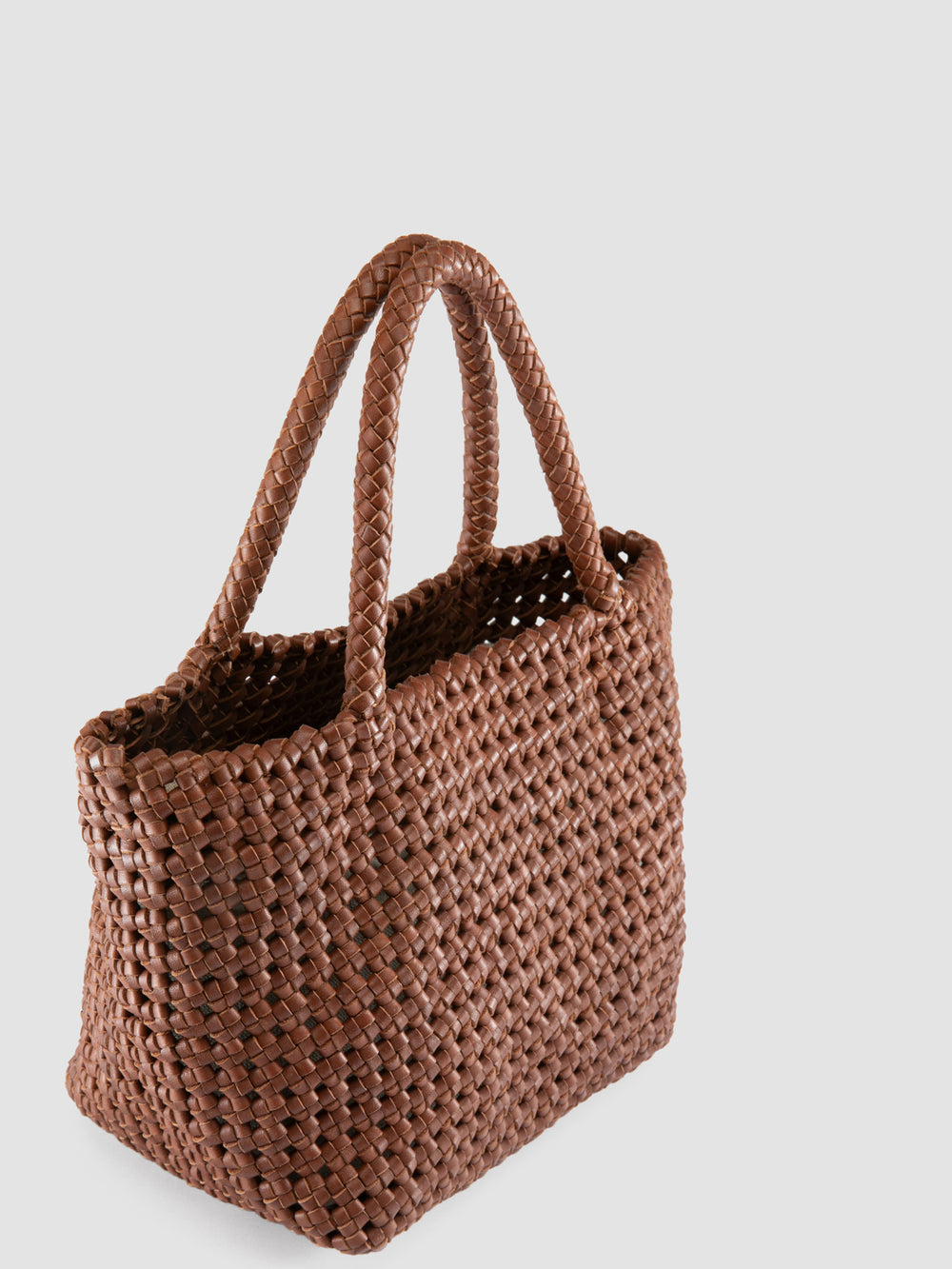 VICKY 001 - Brown Leather Handle Bag - Image 3