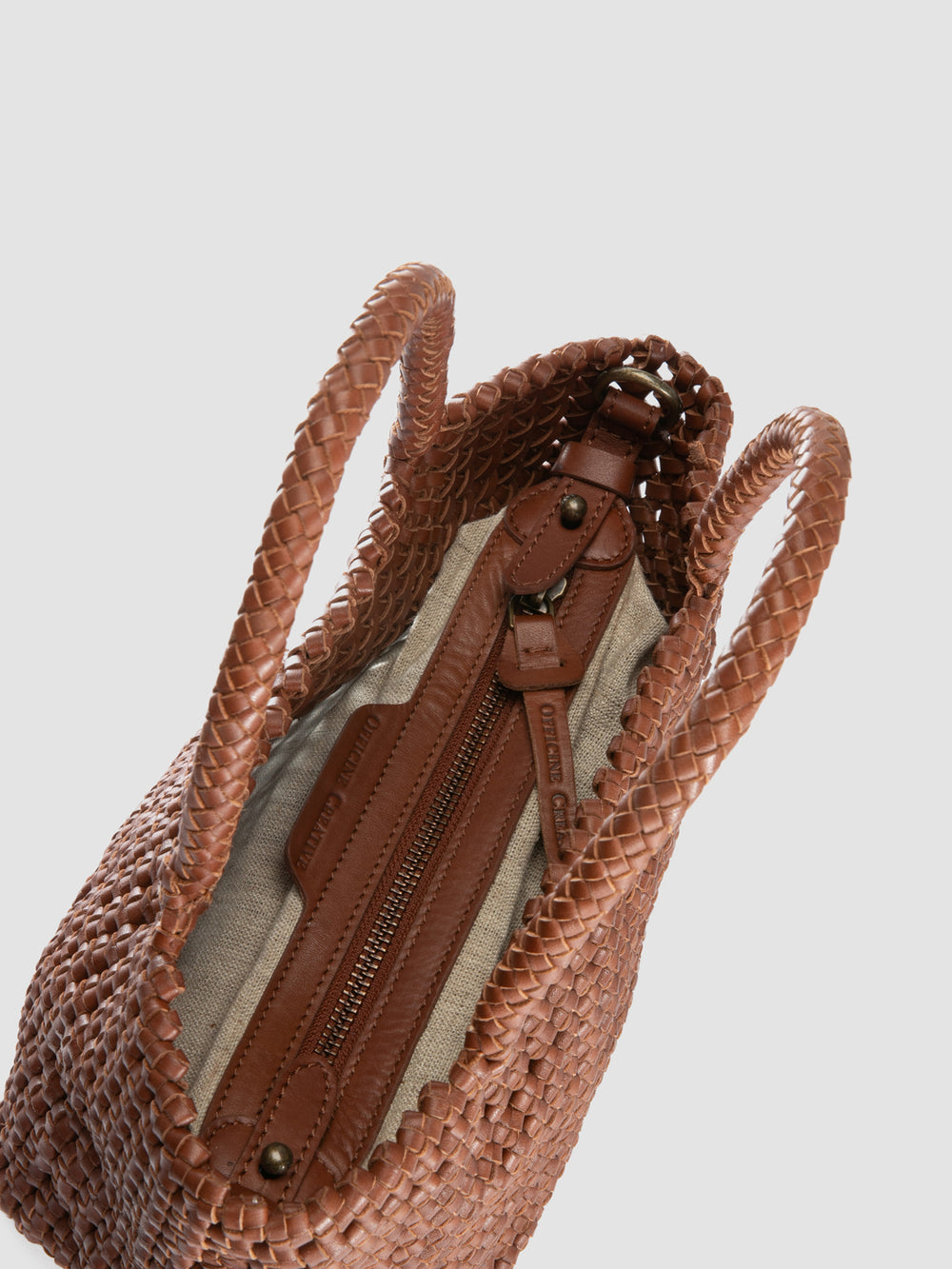 VICKY 001 - Brown Leather Handle Bag - Image 7