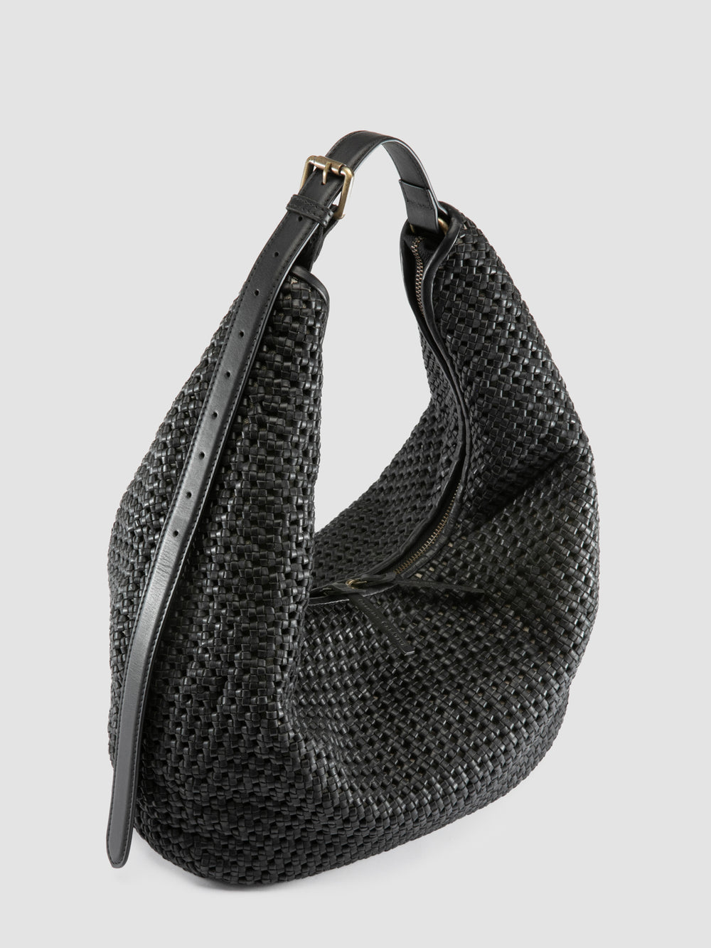 VICKY 002 - Black Leather Shoulder Bag - Image 3