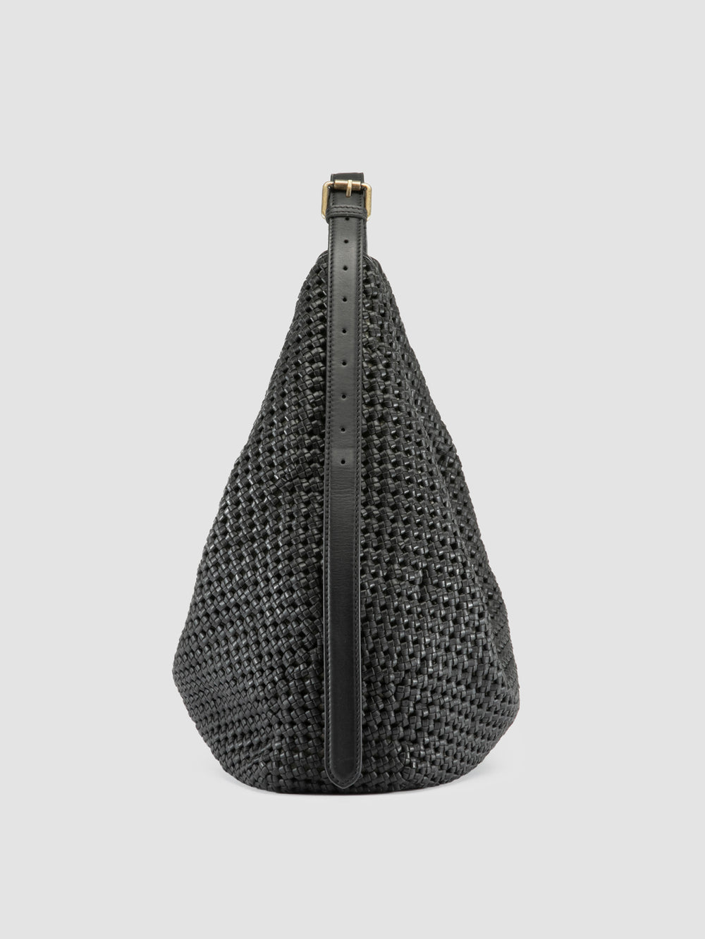 VICKY 002 - Black Leather Shoulder Bag - Image 4