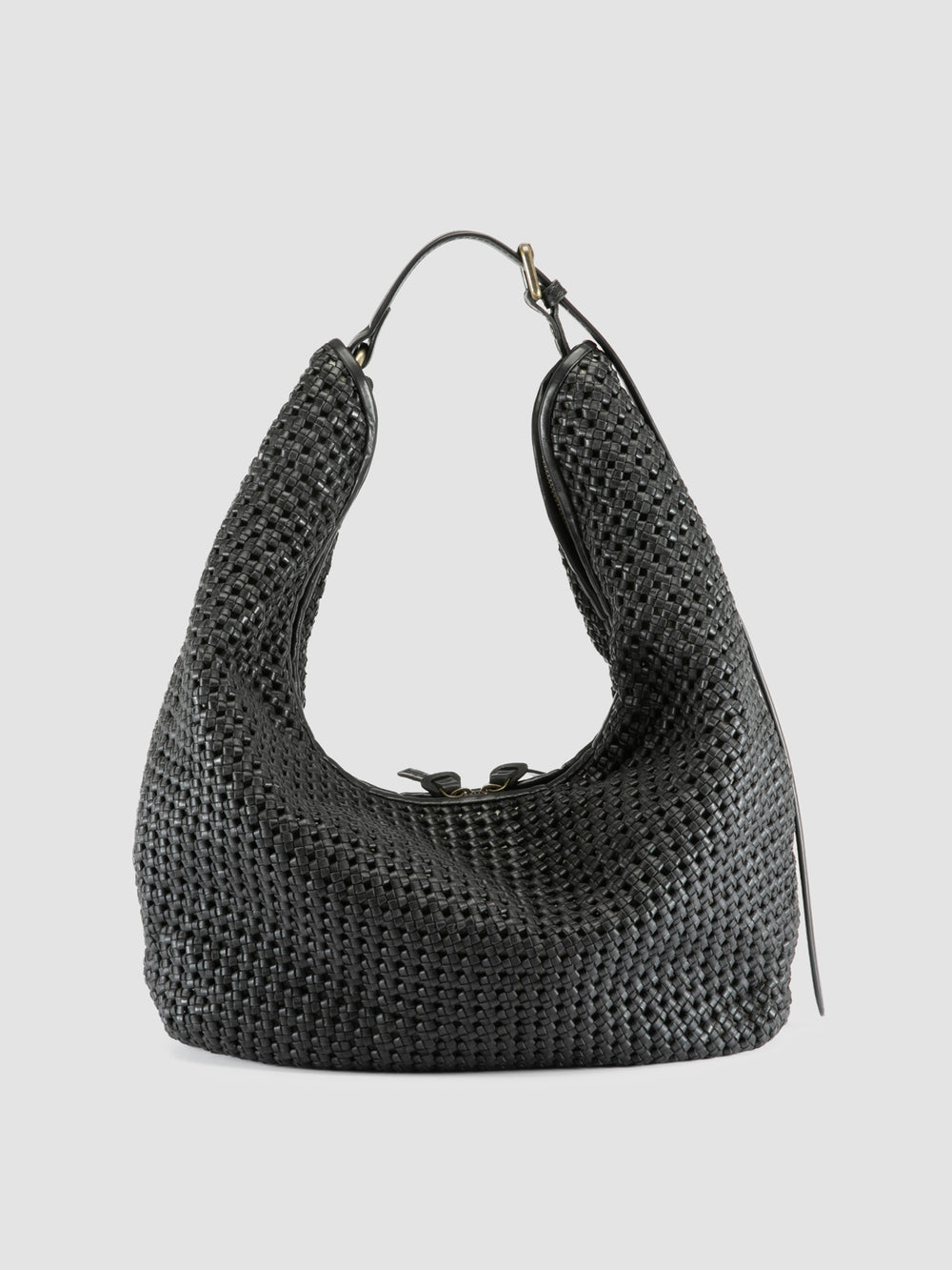 VICKY 002 - Black Leather Shoulder Bag - Image 5