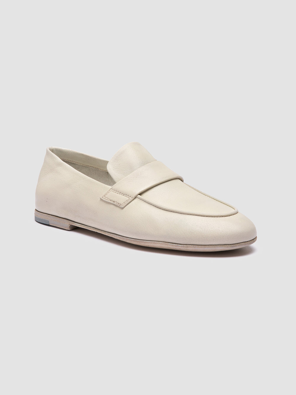 BLAIR DD 001 - White Leather Penny Loafers - Image 3
