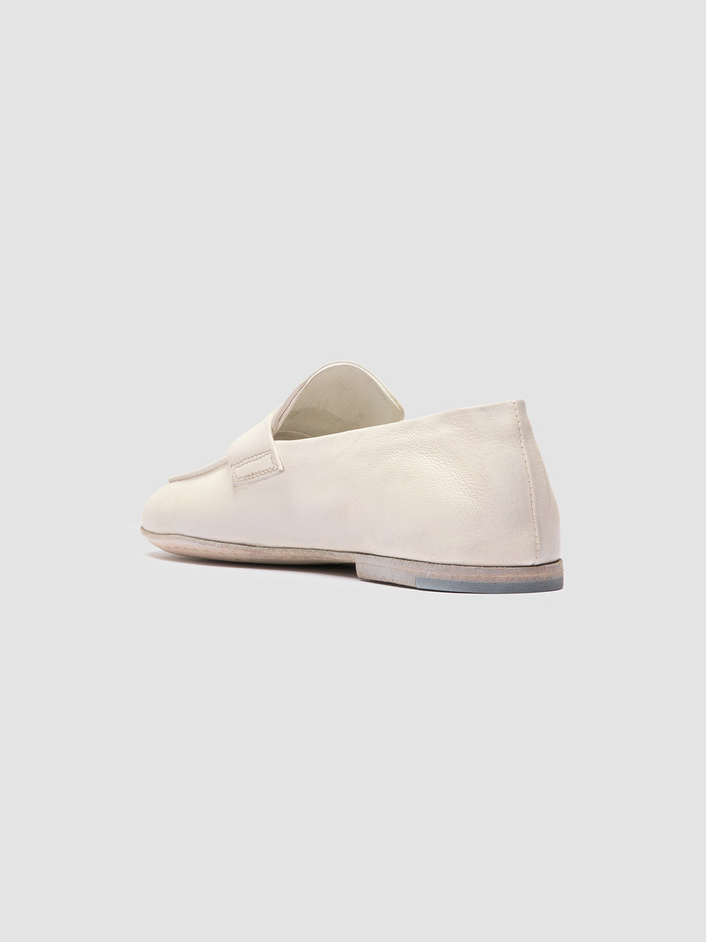 BLAIR DD 001 - White Leather Penny Loafers - Image 4