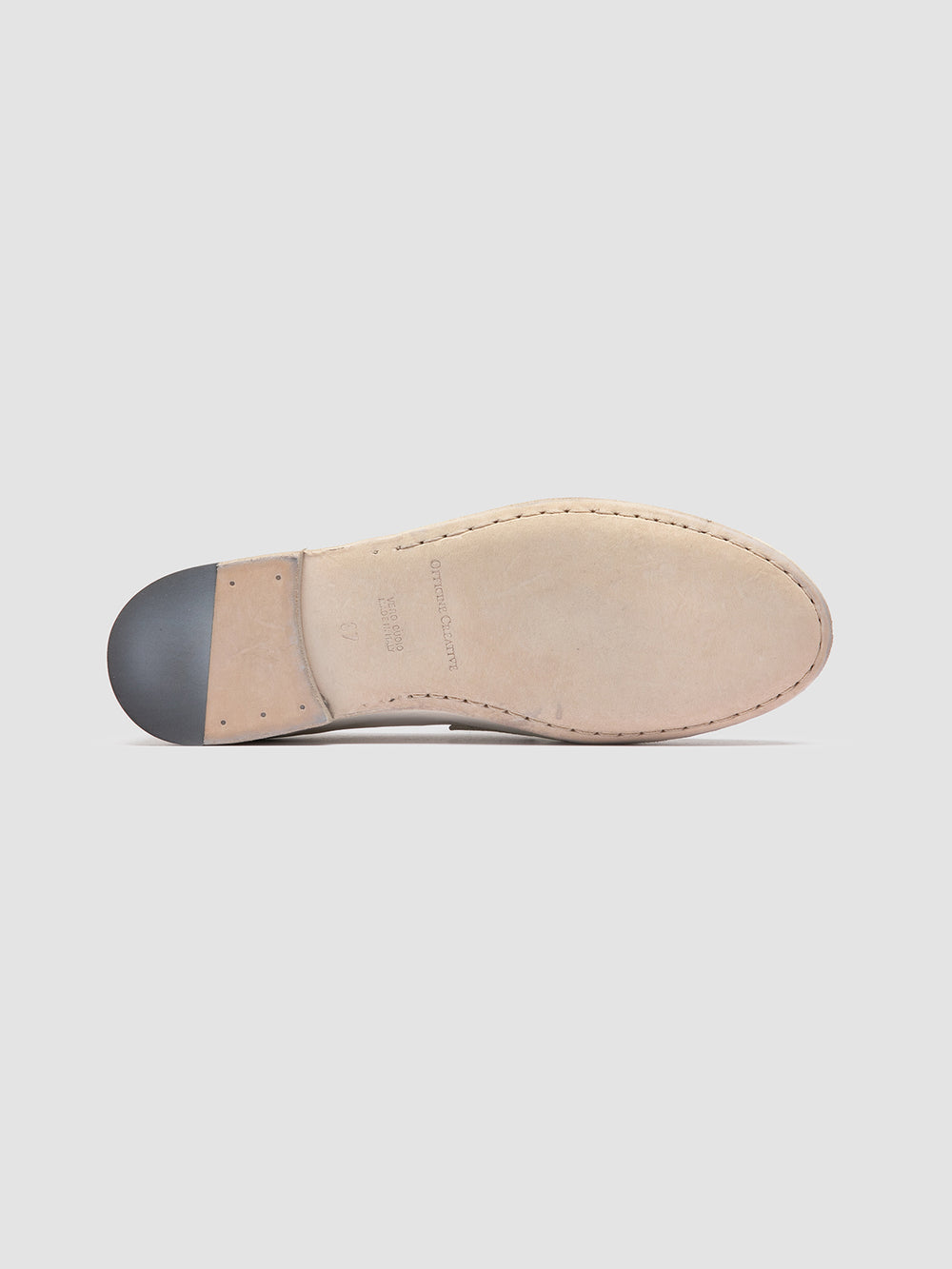 BLAIR DD 001 - White Leather Penny Loafers - Image 5